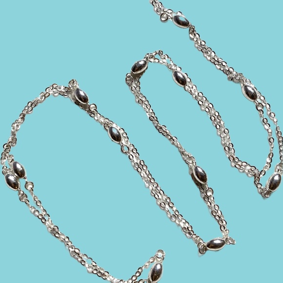 Milor Sterling Silver Beaded Chain Necklace - Picture 7 of 7